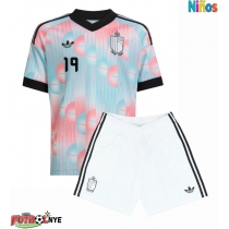 Camiseta Bélgica Diego Moreira #19 Visitante Equipación para niños Mundial 2026 manga corta (+ pantalones cortos)